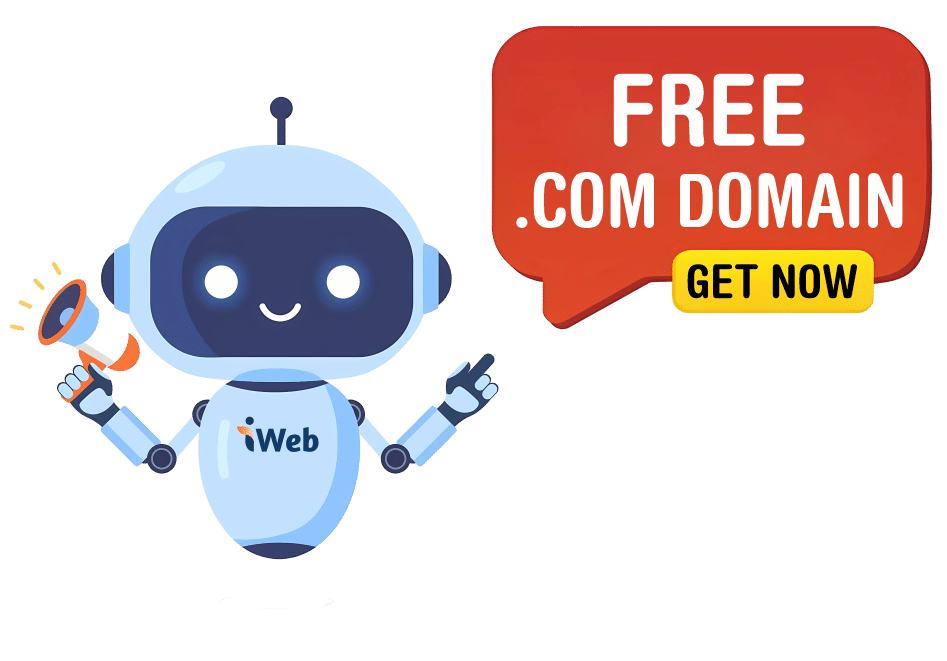 Get your Free .com Domain for the 1st year of Registration